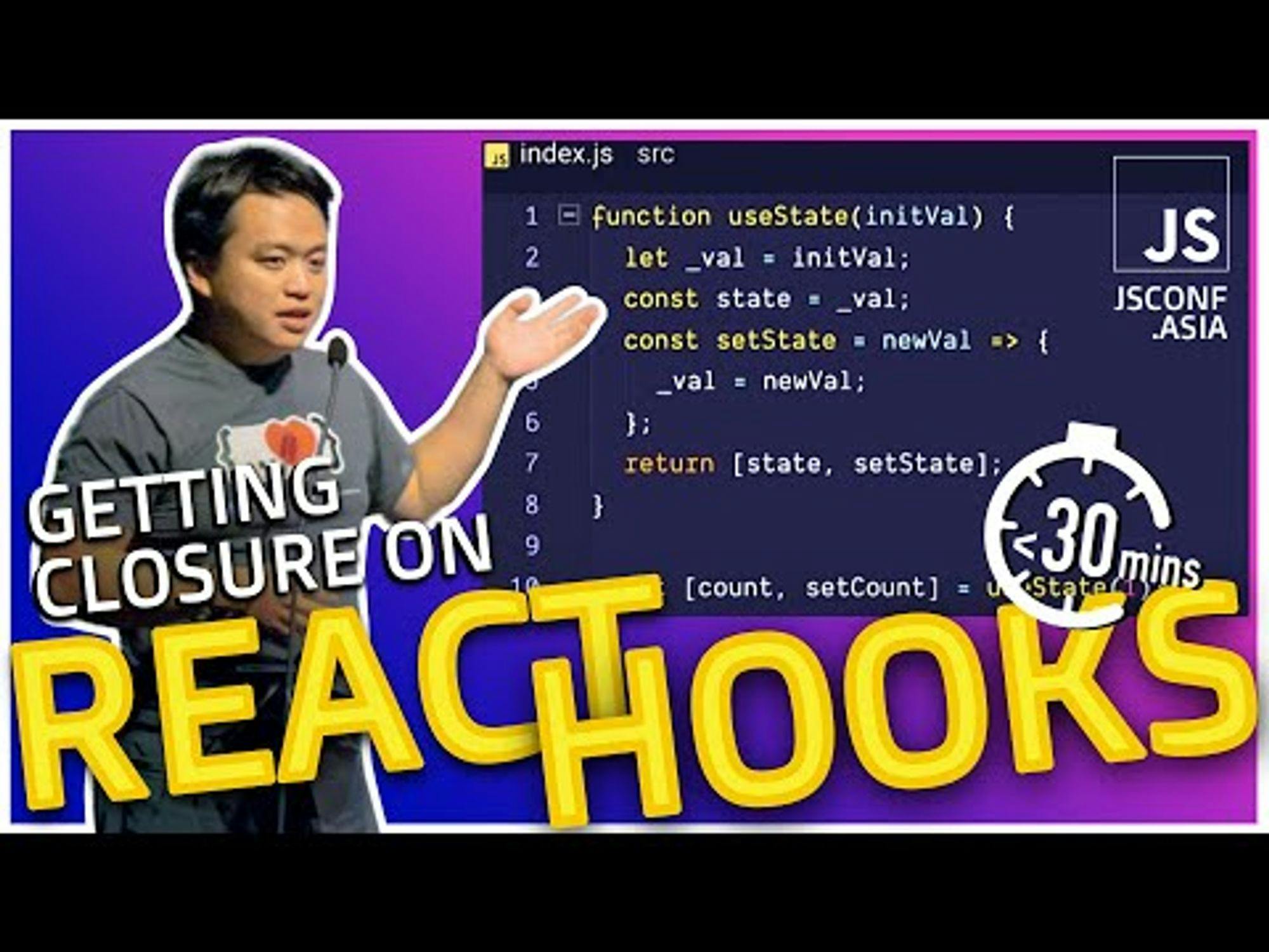 Can Swyx recreate React Hooks and useState in under 30 min? - JSConf.Asia